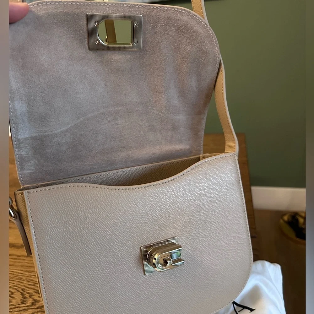 NWT! NEW! Furla Signature Furla 1927 Shoulder Bag -Sand